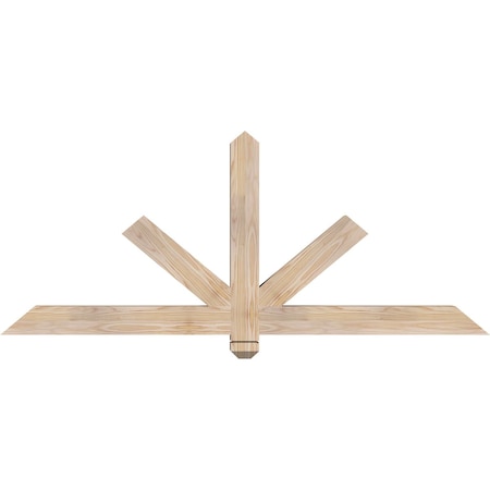 Ekena Millwork Kennewick Smooth Timber Gable Bracket, Douglas Fir, 60"W x 25"H x 3 1/2"D x 3 1/2"F, 10/12 Pitch GBW060X25X0404KEN00SDF